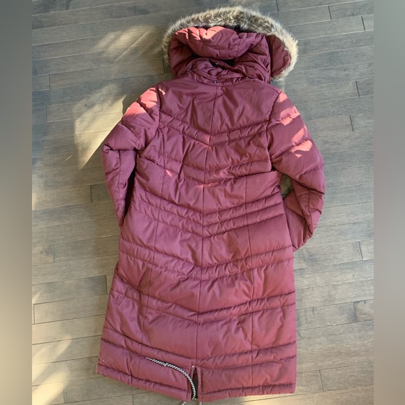 Burgundy Columbia Winter Jacket Women’s S w/ Faux Fur Hood Linning - Picture 10 of 11